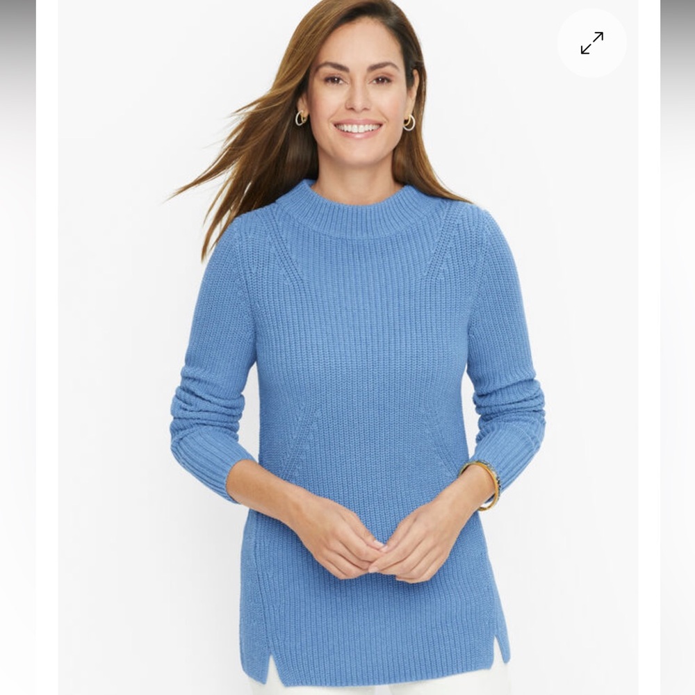 Talbots Cotton Mockneck Pullover - image 1